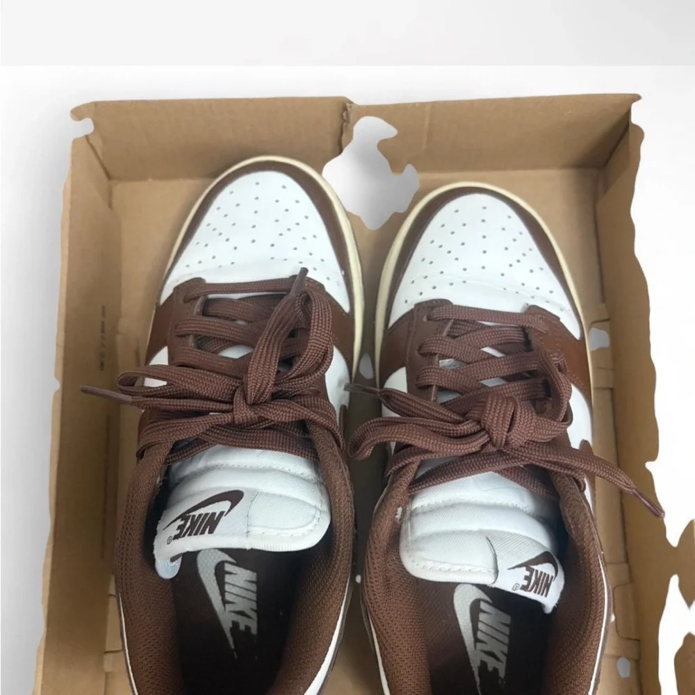 Nike Brown and White Dunks - Picture 3 of 4